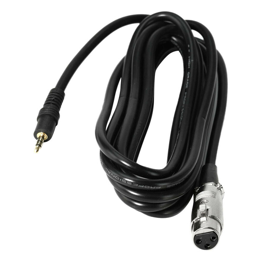 Premium TRS Male XLR Female 3 Pin MIC Microphone Audio Cable Cord 1.6ft 3.5mm