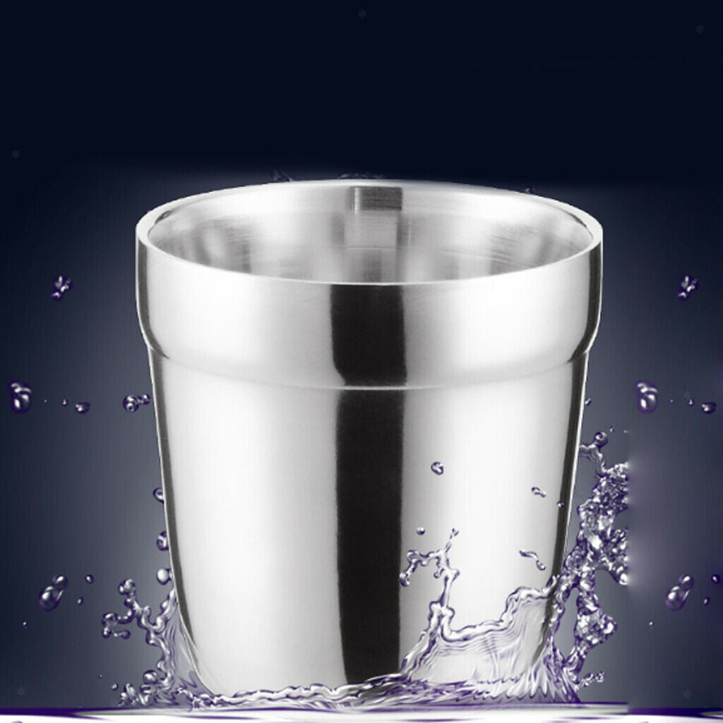 10 x double-walled stainless steel mug insulated mug drinking cup 180ml cup