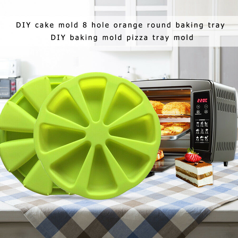 Silicone Cake Mold Non-sticky Triangle Bakeware Home DIY Baking Pizza Tray @