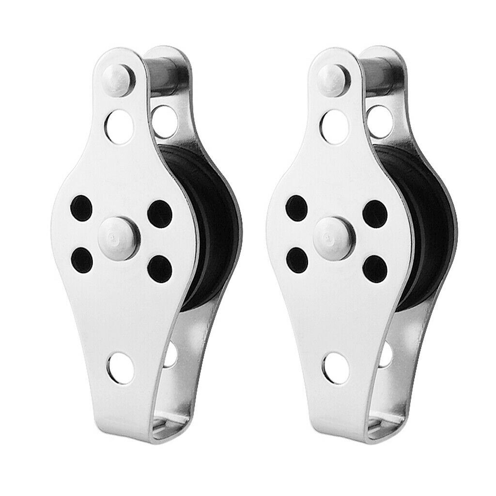 2 Pieces Pulley Blocks Rope Runner Kayak Boat Accessories