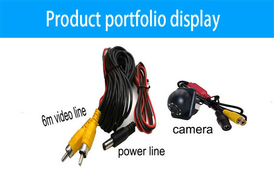 Universal 170Â° HD Car Reversing Camera with Dynamic Trajectory with 8 Ir lights