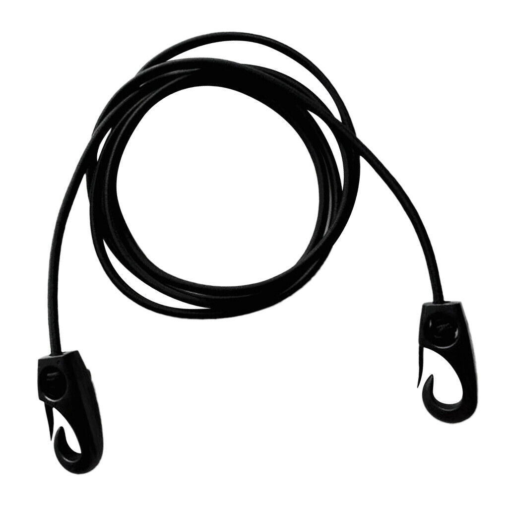 Replacement Elastic Shock Cord Bungee Rope with Hooks for Kayak Boat Black