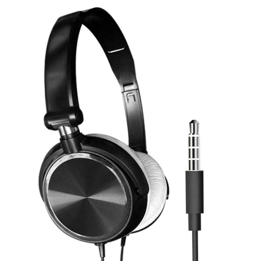 S1 3.5mm Wired Headset Stereo Soft Earpads Over Ear Headphones - Black