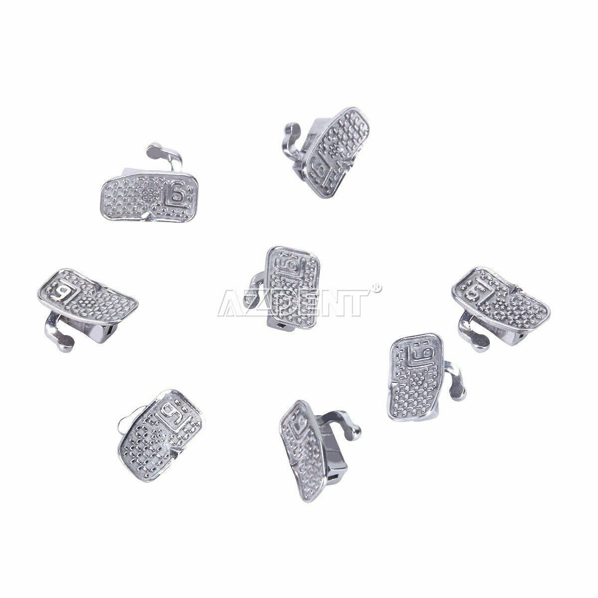 3 X Dental Orthodontic Bondable Buccal Tubes 1st Molar Roth 0.018 Inblock AZDENT