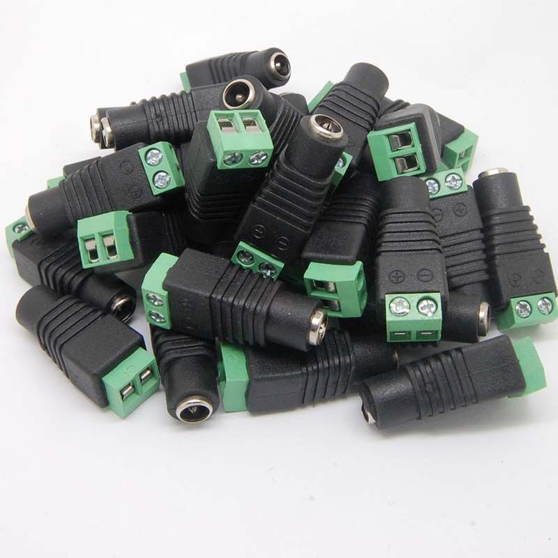10x 2.1mm x 5.5mm DC Power DIY Plug Adaptor feMale Connector 12v TV in Caravan