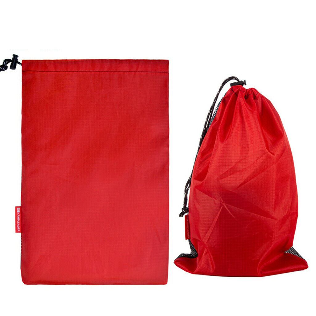 Portable Drawstring Storage Bag Reusable Gadget Pouch for Backpacking Hiking