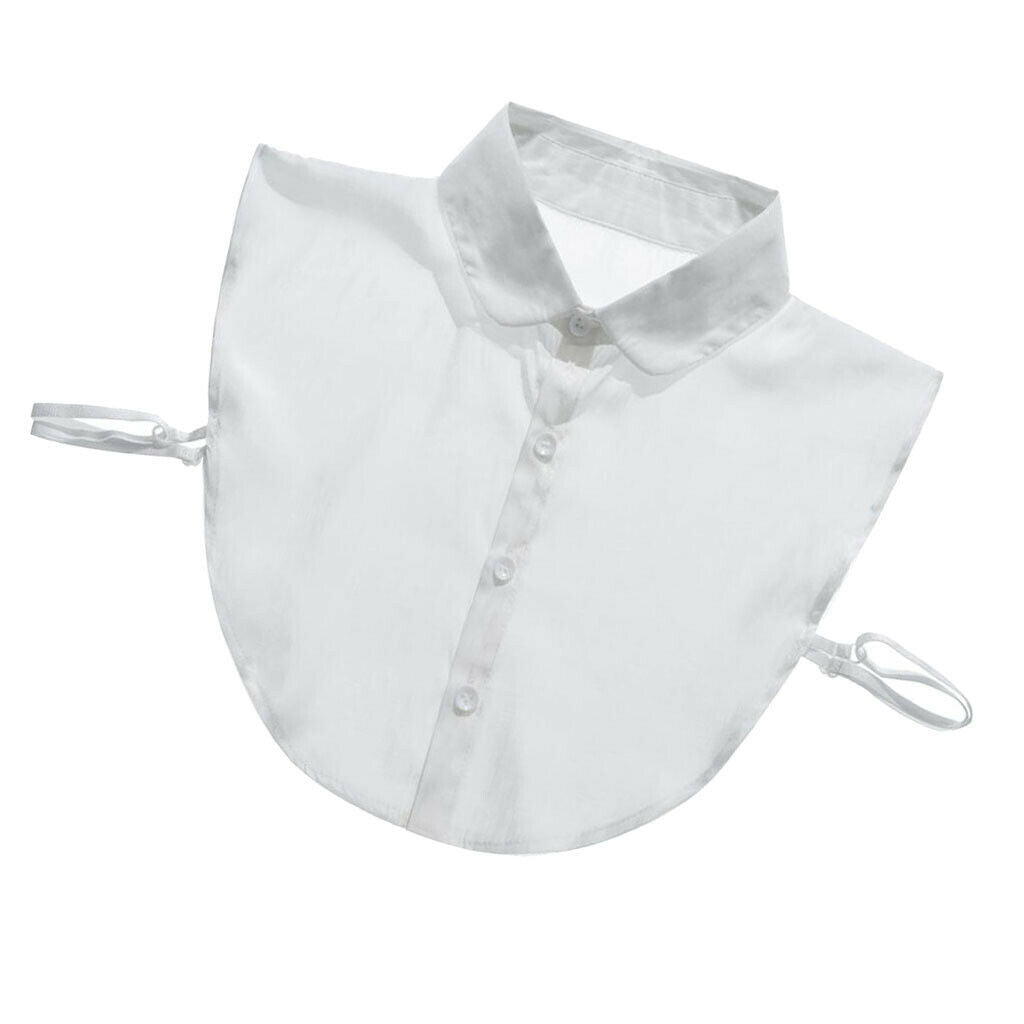 2x Ladies Faux Collar False Lapel Detachable Blouse Collar Tie Dicky Collar