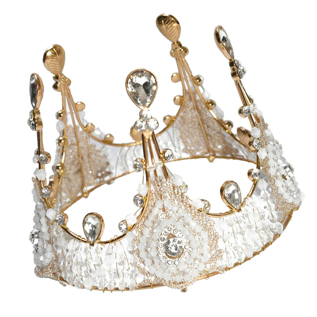 Baroque Bridal Wedding Queen Tiara Rhinestone Waterdrop Crown Jewelry