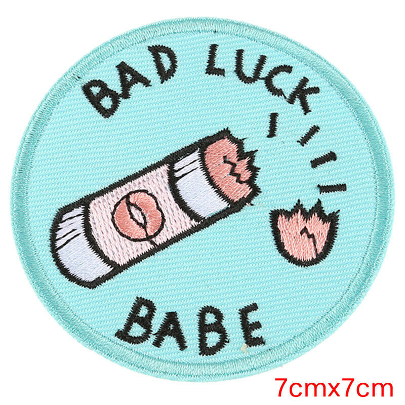 10x Embroidered Iron On Sew On Patches Set Badge Bag Fabric Applique Craf.l8
