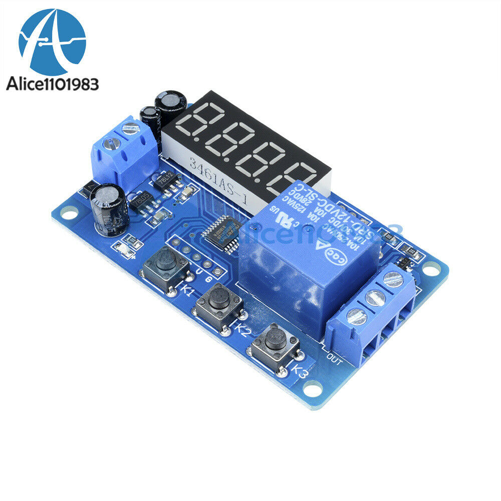 DC12V LED Display Digital Delay Relay Timer Control Switch Module PLC Automation