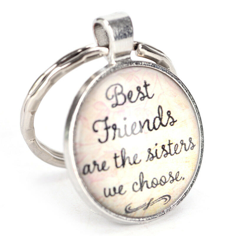 Best Friends Keychain Friendship Jewelry Metal Best Friend Pendant Key Rin.l8