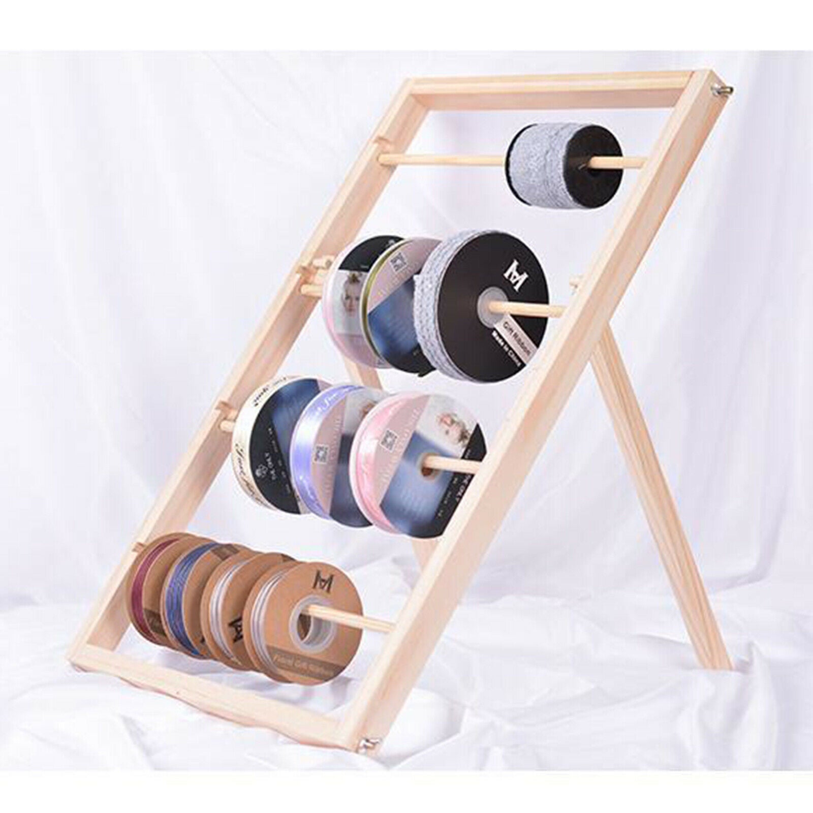 Wood Storage Thread Holder Sewing Organizer Table Curling Holder