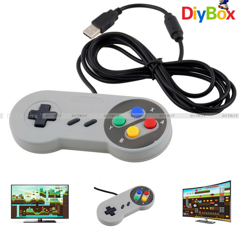 USB Wired SNES Controller Retro Gaming Joystick Joypad Gamepad For Nintendo