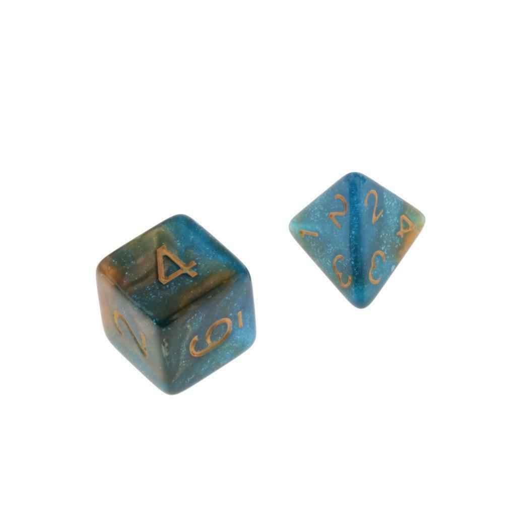 14 Pack Multi-sided Dice Set for DND MTG Table Games D4 D6 D8 D10 D12 D20