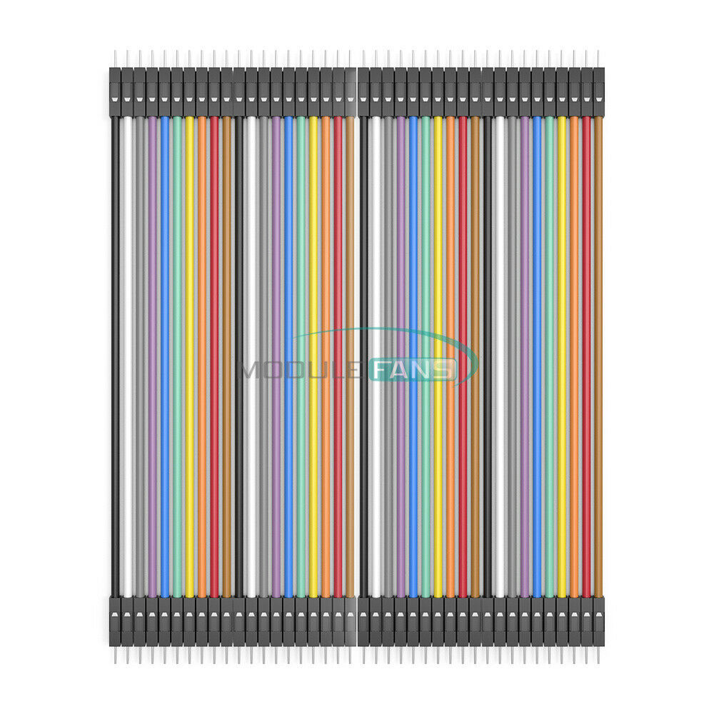 2PCS 40pcs 20cm Dupont Wire Jumper 2.54MM Male to Male 1P-1P Cables For Arduino