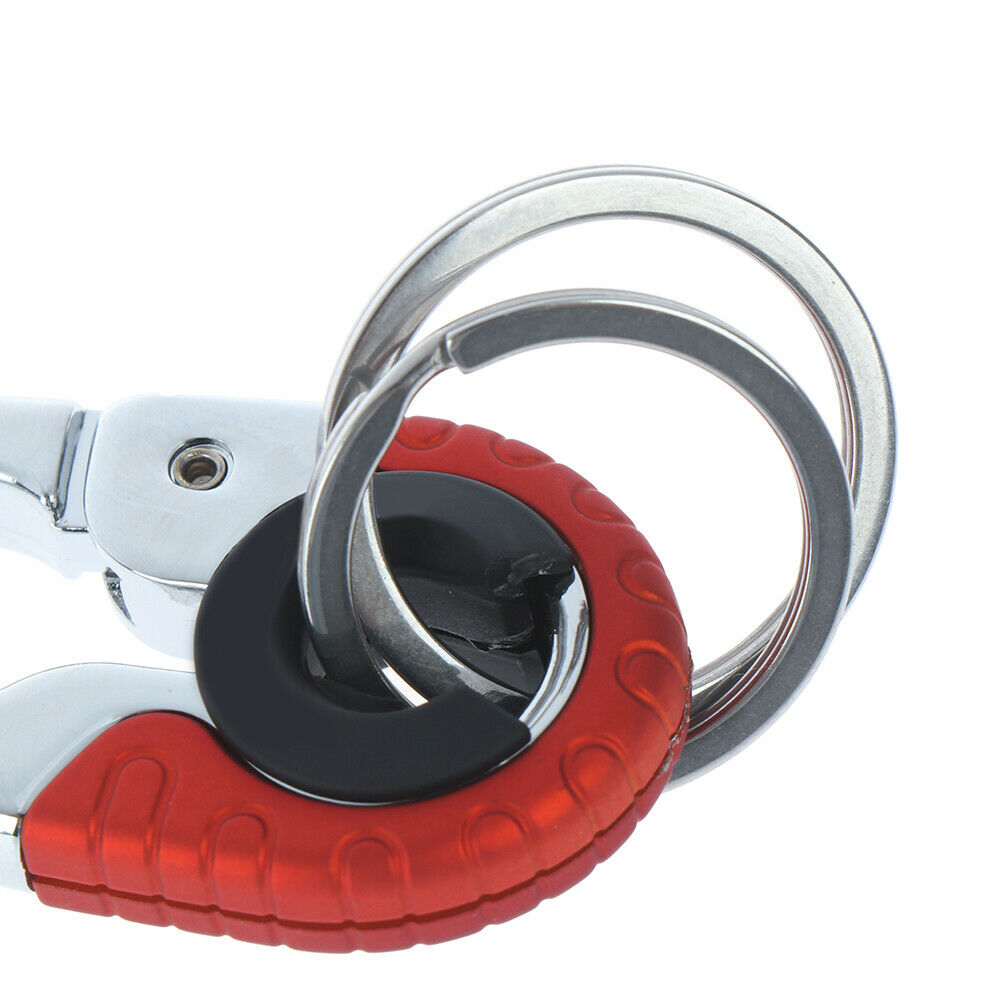 Keychain key ring hook outdoor stainless steel buckle carabiner climbing .l8