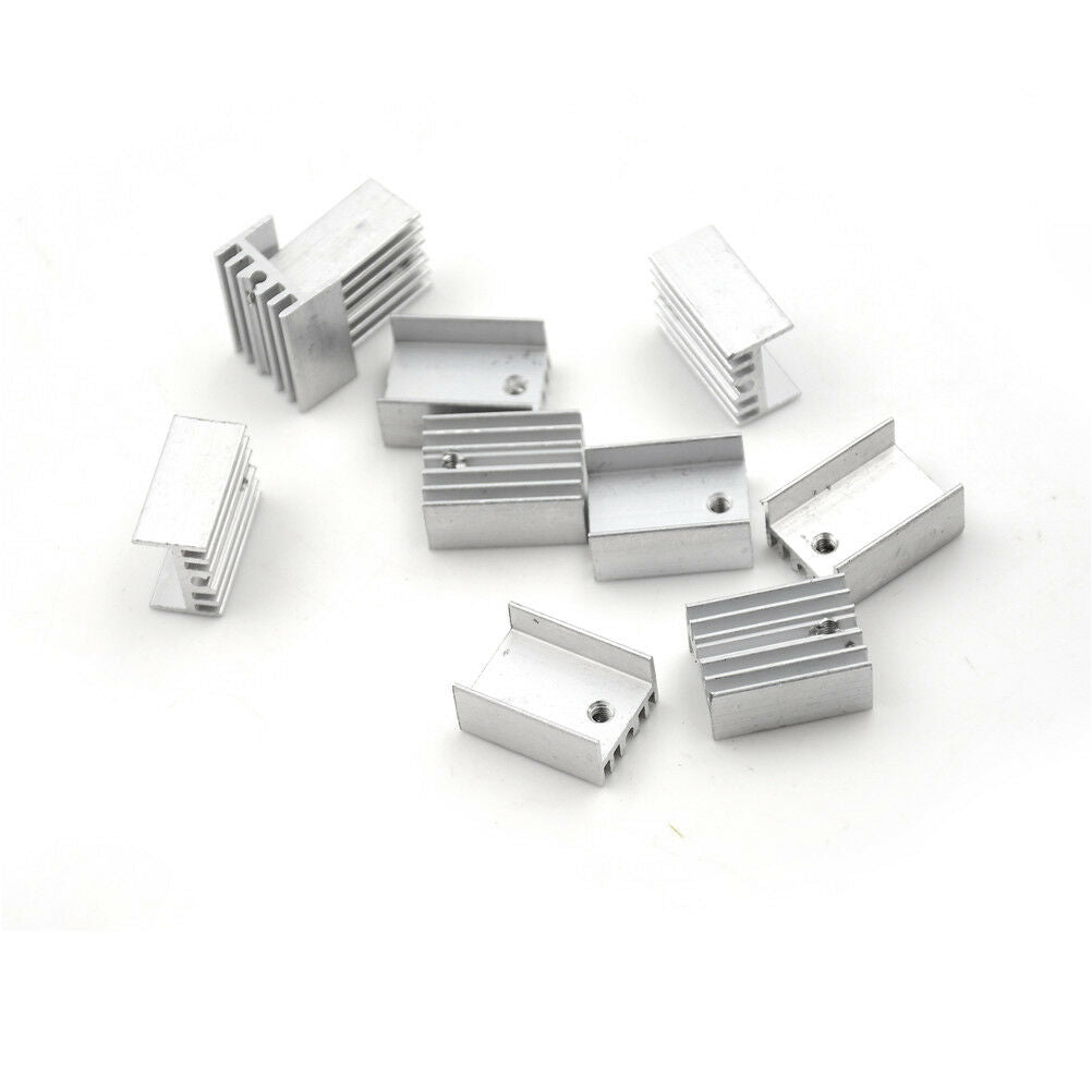 10x Aluminum Heatsink Heat Sink Sets for TO-220 Transistor 20x15x10mm  WF