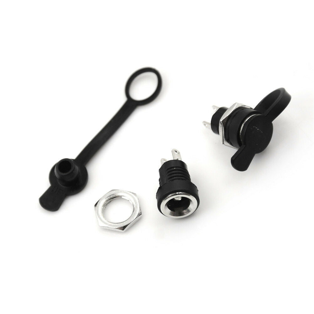 10 set 12V 3A DC Power Male Plug Female Socket Waterproof Jack Nut Panel MouY1