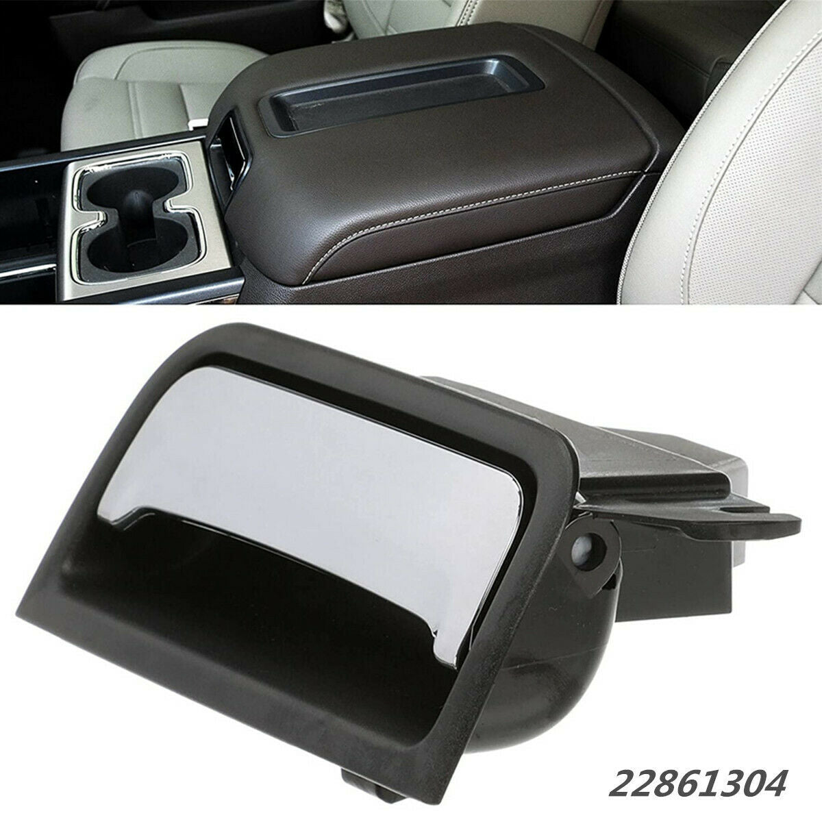 1x Black Car Center Console Armrest Latch 22861304 For Chevrolet GMC 2014-2020