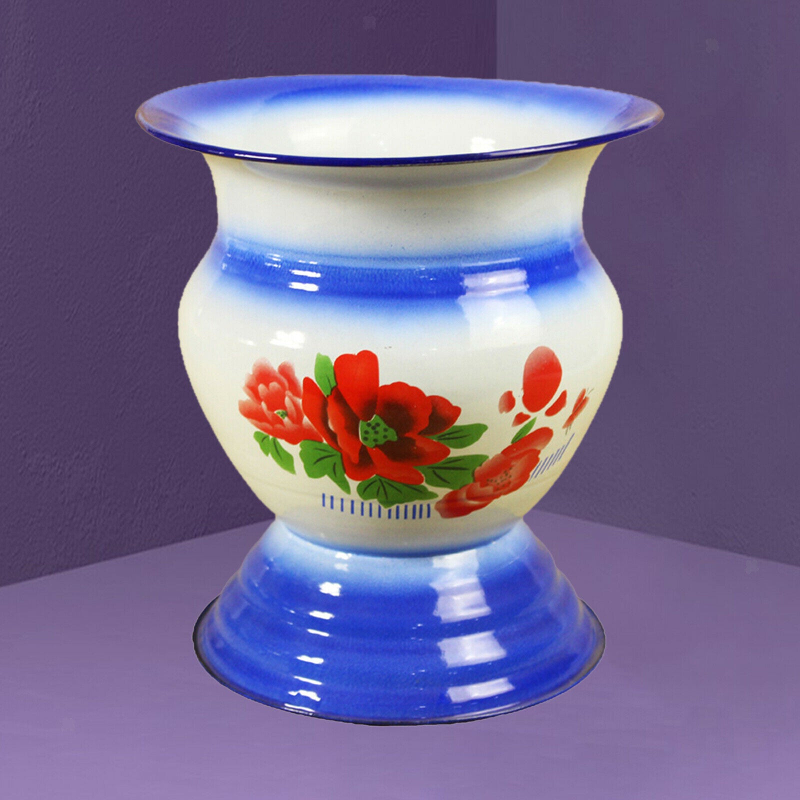 Beauty Chinese Enamel Fruit Container Food Champagne Holders Home Decor