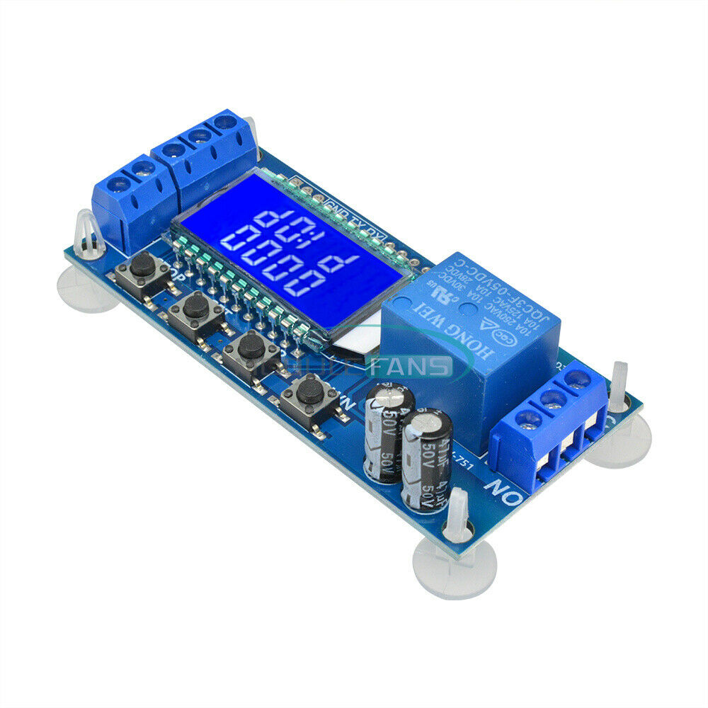 5PCS 6-30V Micro USB Relay Module Delay Trigger Cycle Timer Circuit LCD Switch