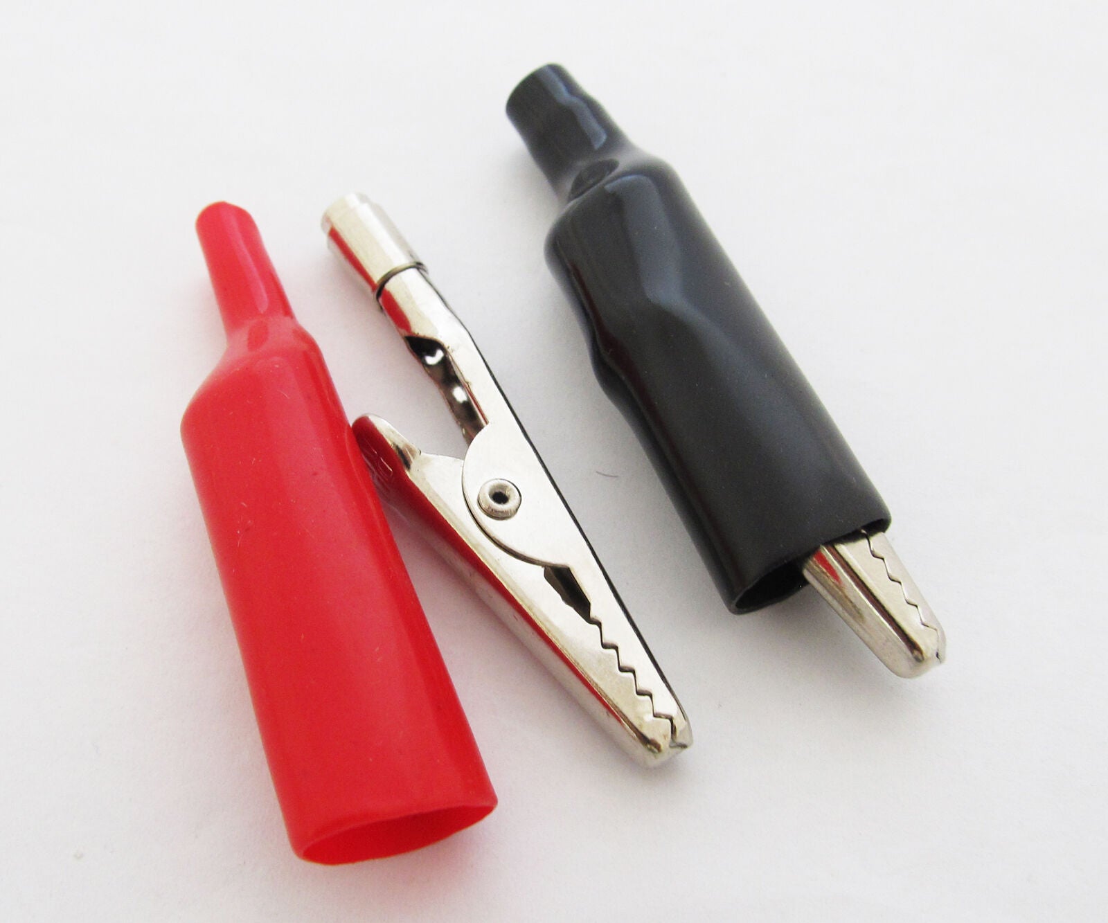 2pcs Heavy Insulated Screw Alligator Clip Applying for Multimeter DMMS 2 Colors