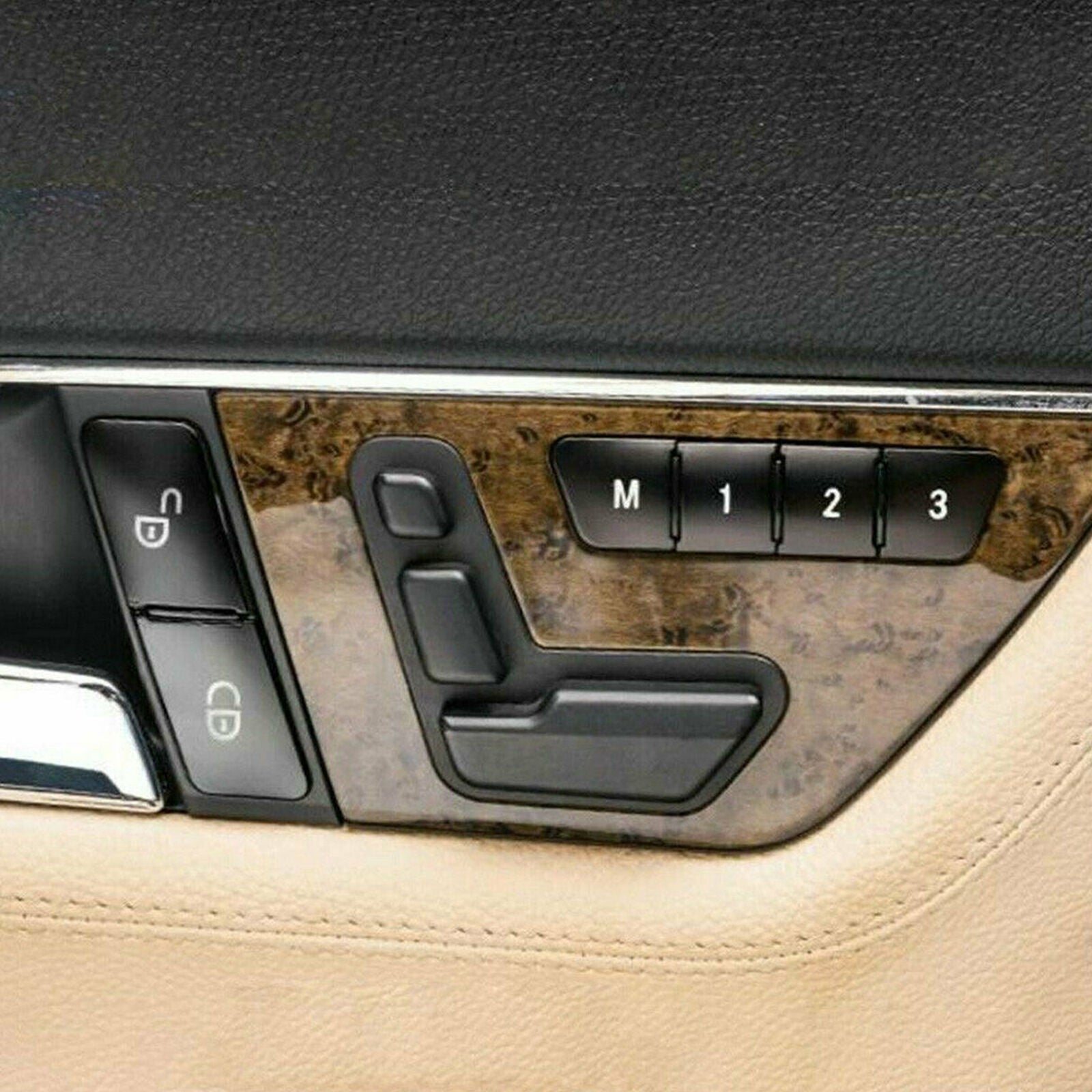 Car Door Lock Unlock Switch Button Cover Trims For Mercedes Benz Class W204 W212