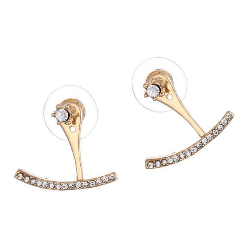 2pcs Fashion Rhinestone Crystals Stud Earrings Earrings Ear Studs Jewelry