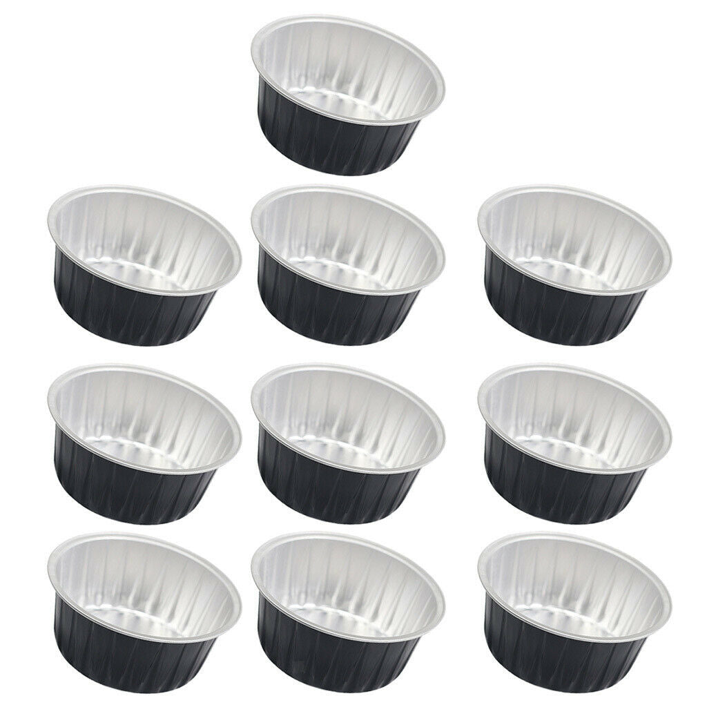 10Pieces Black Aluminum Foil Hair Removal Wax Bean Melting Small Bowl 30g
