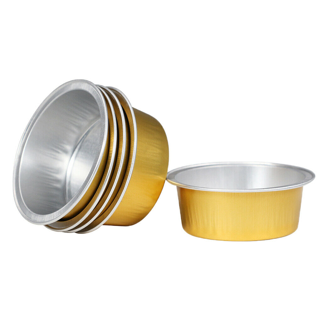 20x Aluminium Foil Wax Pellets Melting Bowl Mini Hair Wax Heating Pot Golden