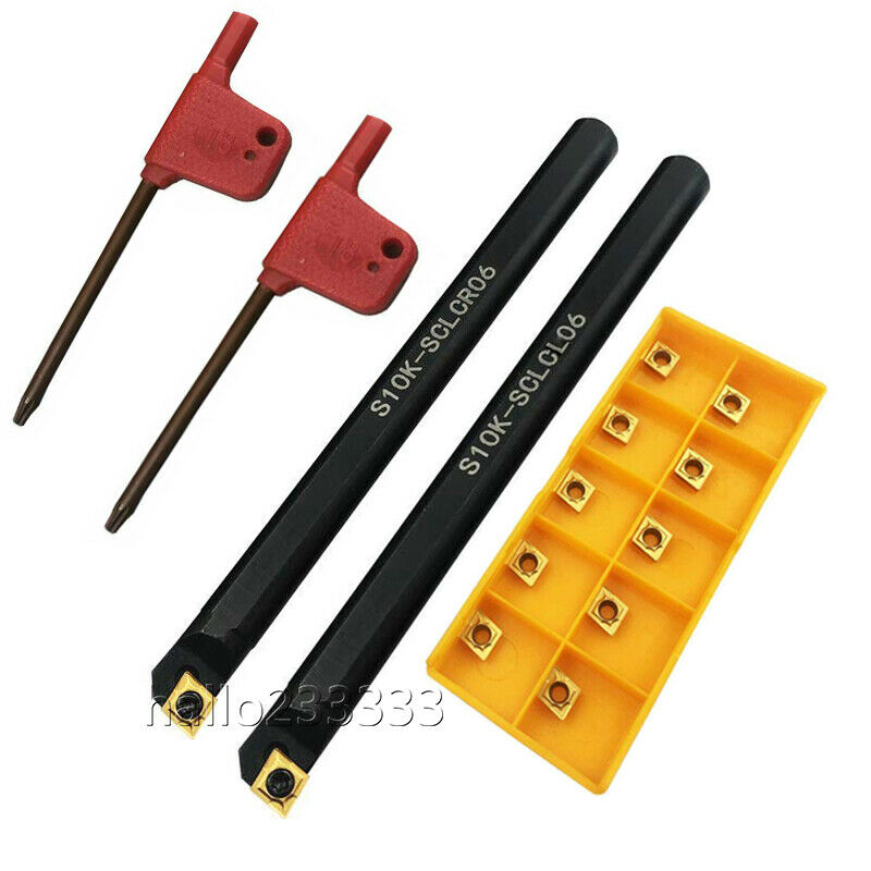 95° S10K-SCLCR06 + S10K-SCLCL06 Internal Turning Tool holder + CCMT060204 Insert
