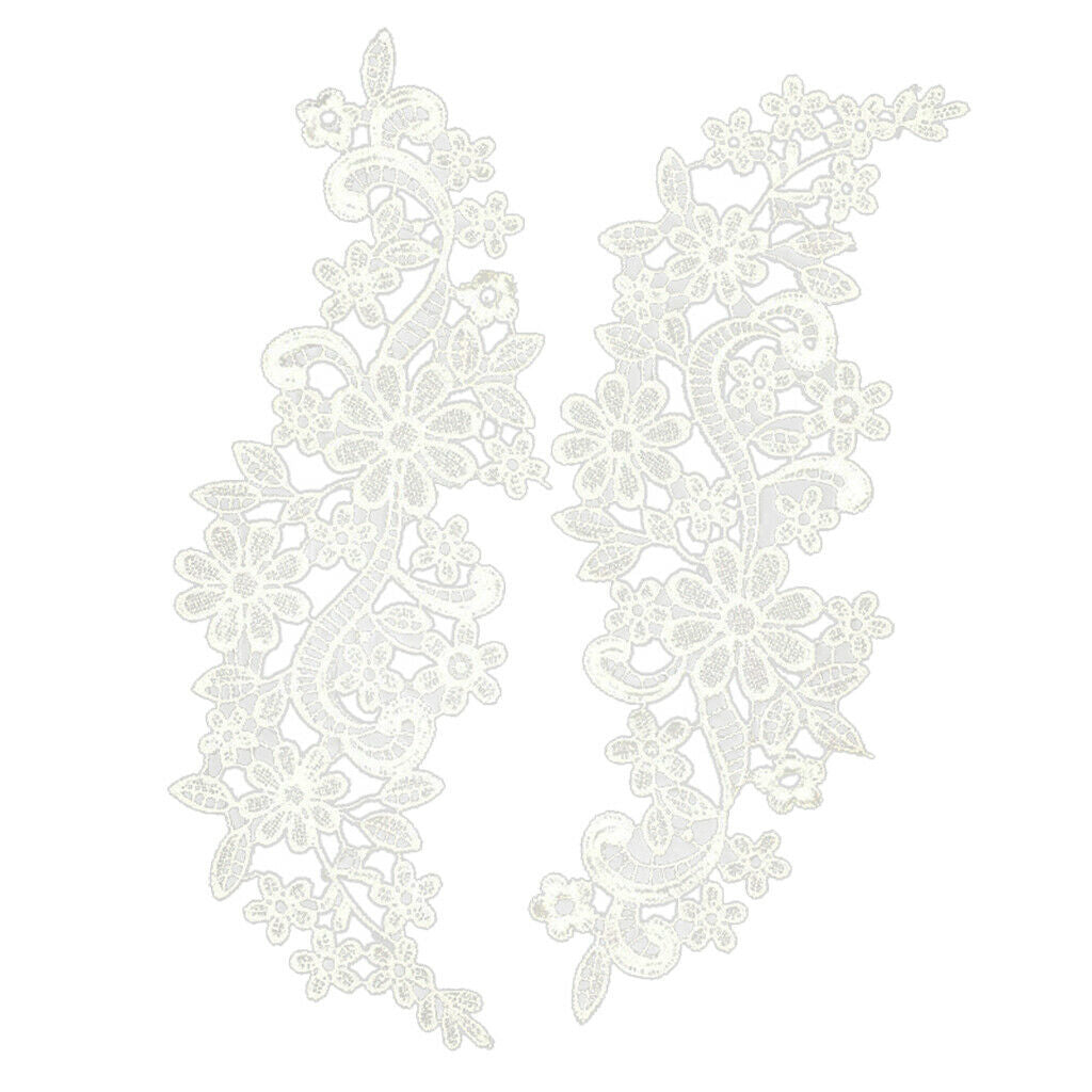 6pcs Floral Lace Applique Embroidered Guipure Lace Pattern Wedding Patches