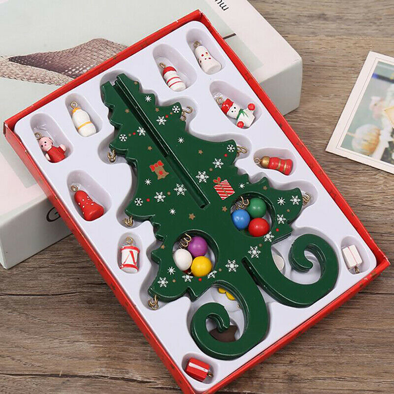 Christmas Tree Children's Handmade DIY Stereo Wooden Christmas Tree Scene.l8
