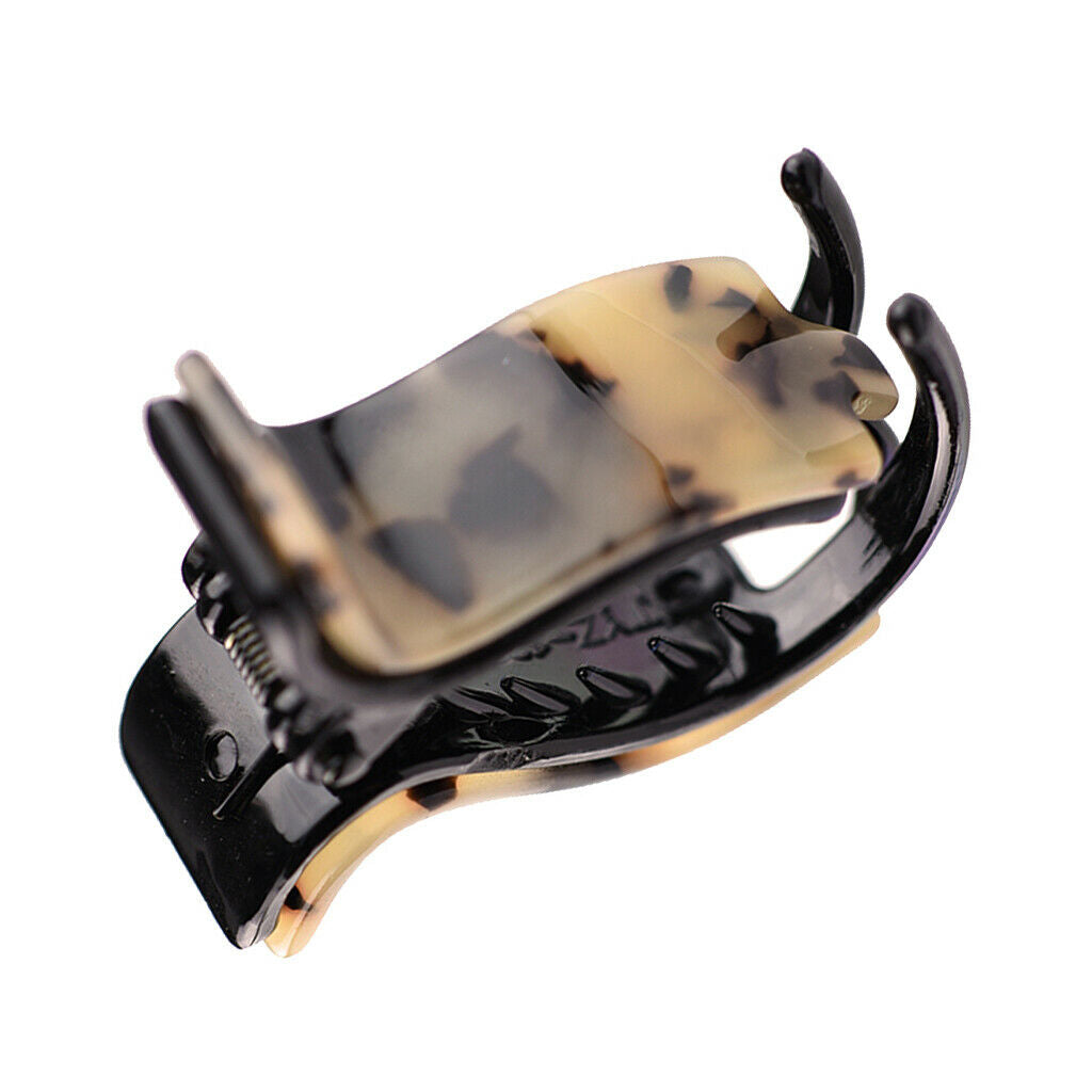 Women Leopard Barrette Barrettes Leopard Acetate Headwear Light Brown