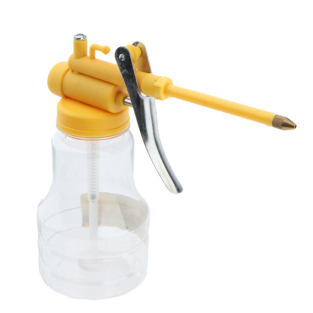 High Pressure Hand Pump Oiler Oil Pot Can Spray Gun Hose for Lubricants-350g