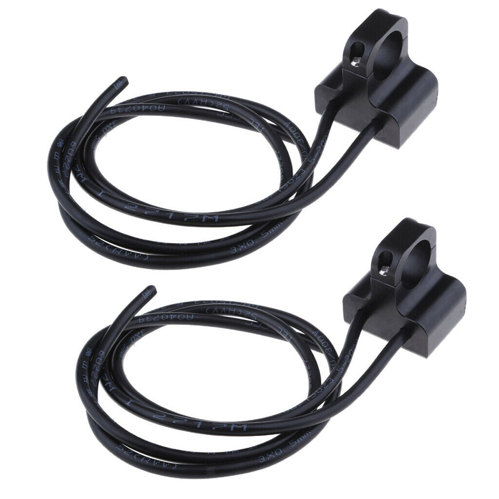 2 Pack Aluminum Motorcycle Switch Fog Spot Light On/Off Push Button with LED