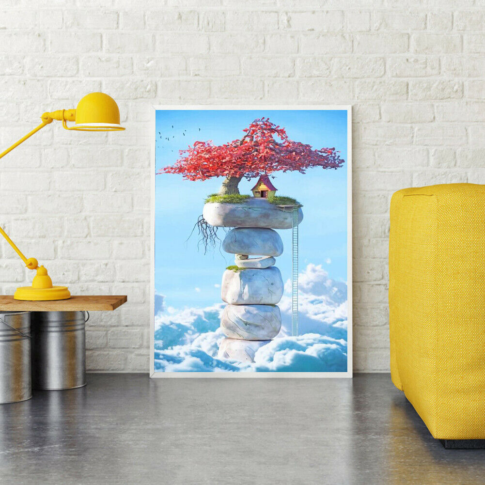 Painting By Numbers DIY Landscape Room Wall Picture Hand Painted Handwork @