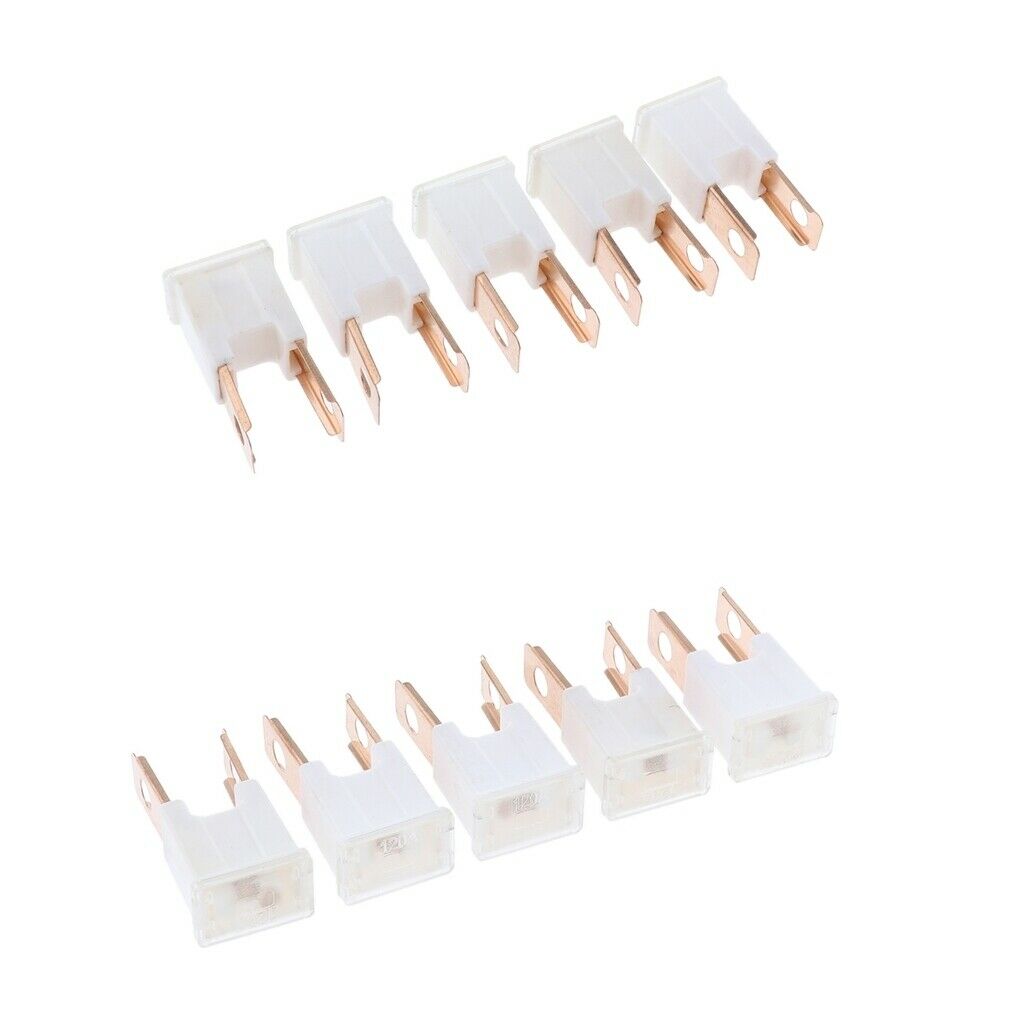 10 Pieces Auto Car FLK-M 32V Male Straight Long Blades PAL Fuses 120A Brown