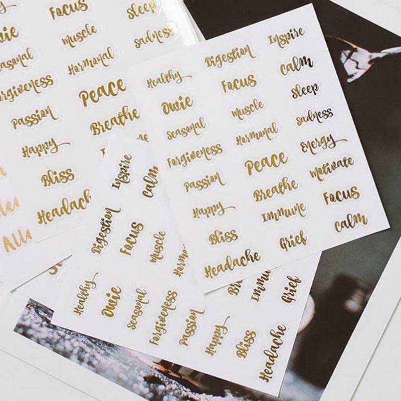 Essential Oil Bottle Labels Stickers Perfume Bottle Self-Adhesive Decals Tags