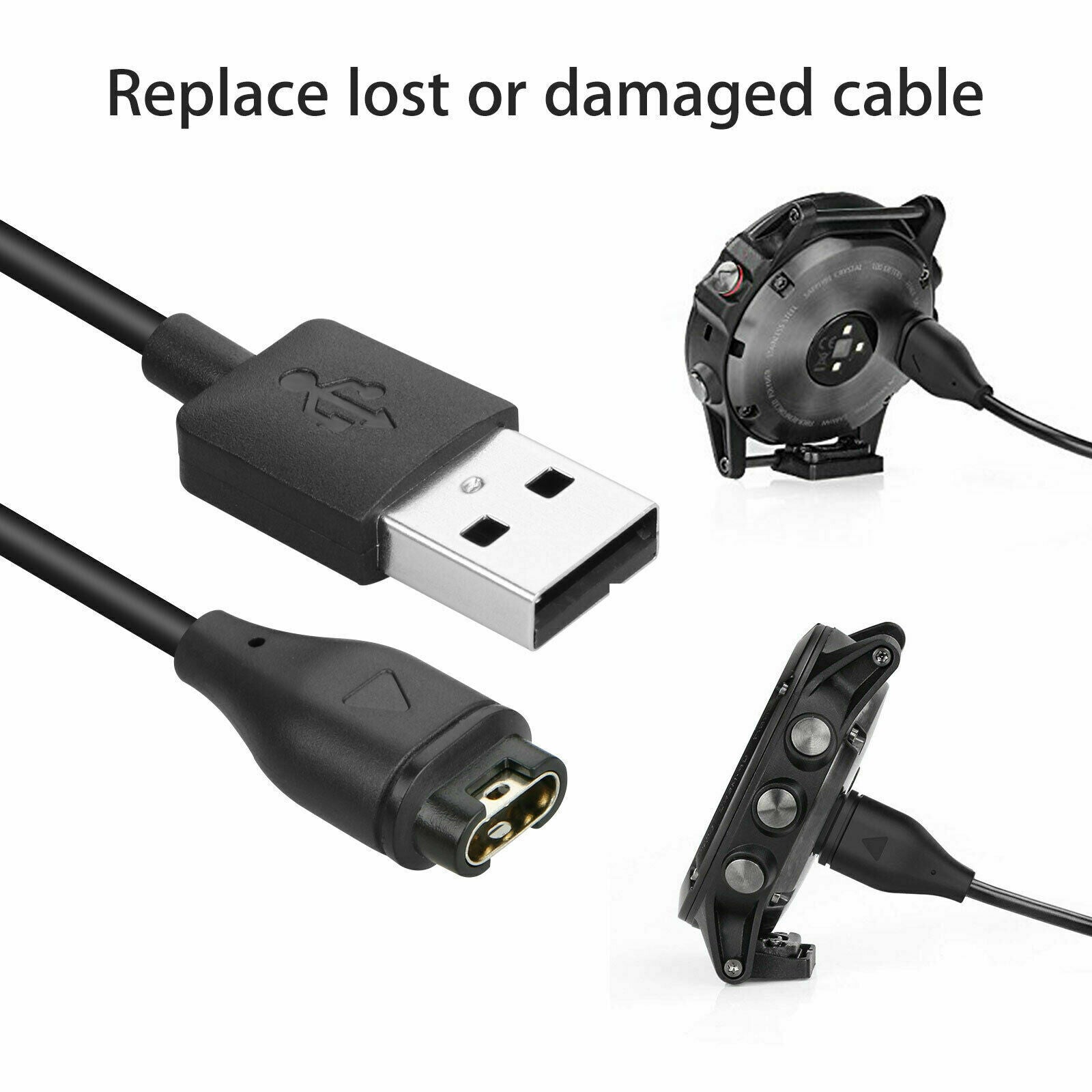 USB Charger Charging Cable for Garmin Fenix 5/5S/5X Vivoactive 3 Vivosport Watch