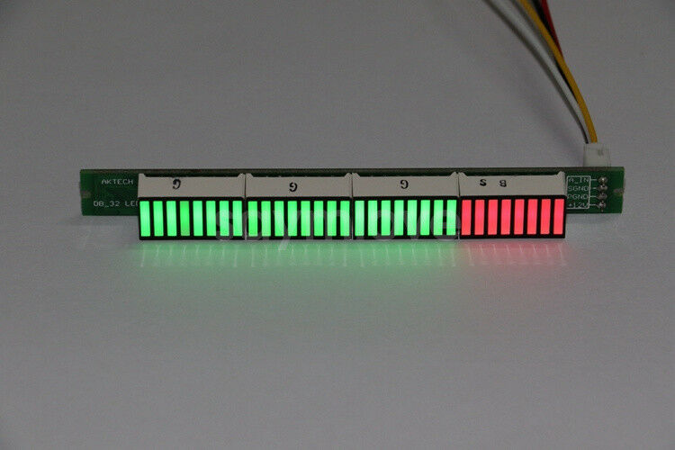 New 32 LED Level Indicator VU Meter Music Sound Audio Display Analyzer