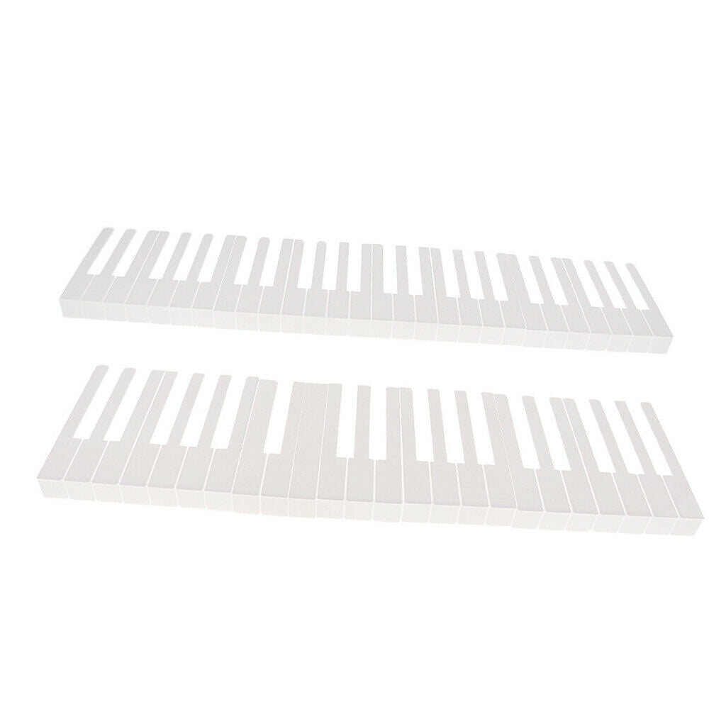Piano Keytops with Glossy Finish Keyboard Replacement Parts 1 Set/52Keys