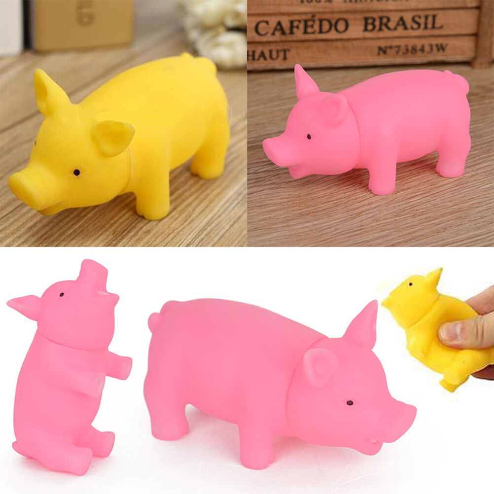About rubber Pet Dog Puppy Pig Shape Chew Fetch PlayToy Squeaker SqueakySo.l8