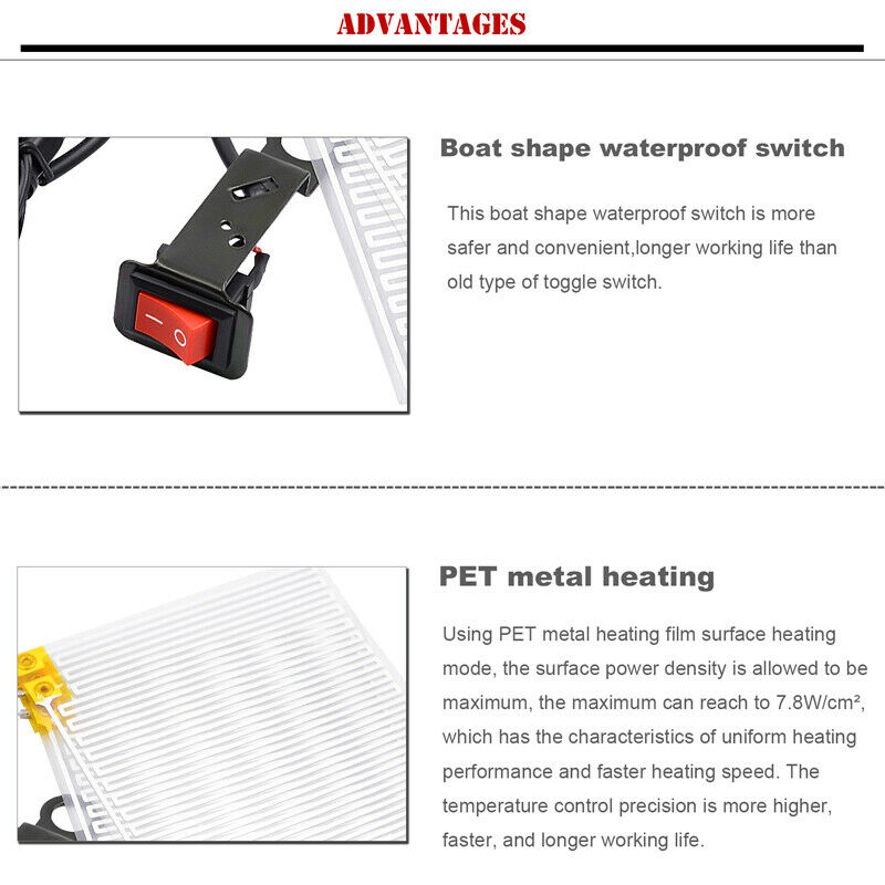 Upgrade 12V Motorcycle Scooter Heated Hand Grips Pad Handlebar Heater Warm Cover