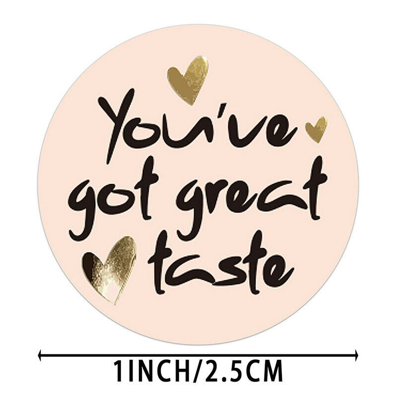 500pcs/roll You've Got Great Taste Stickers Thank You Sticke.l8
