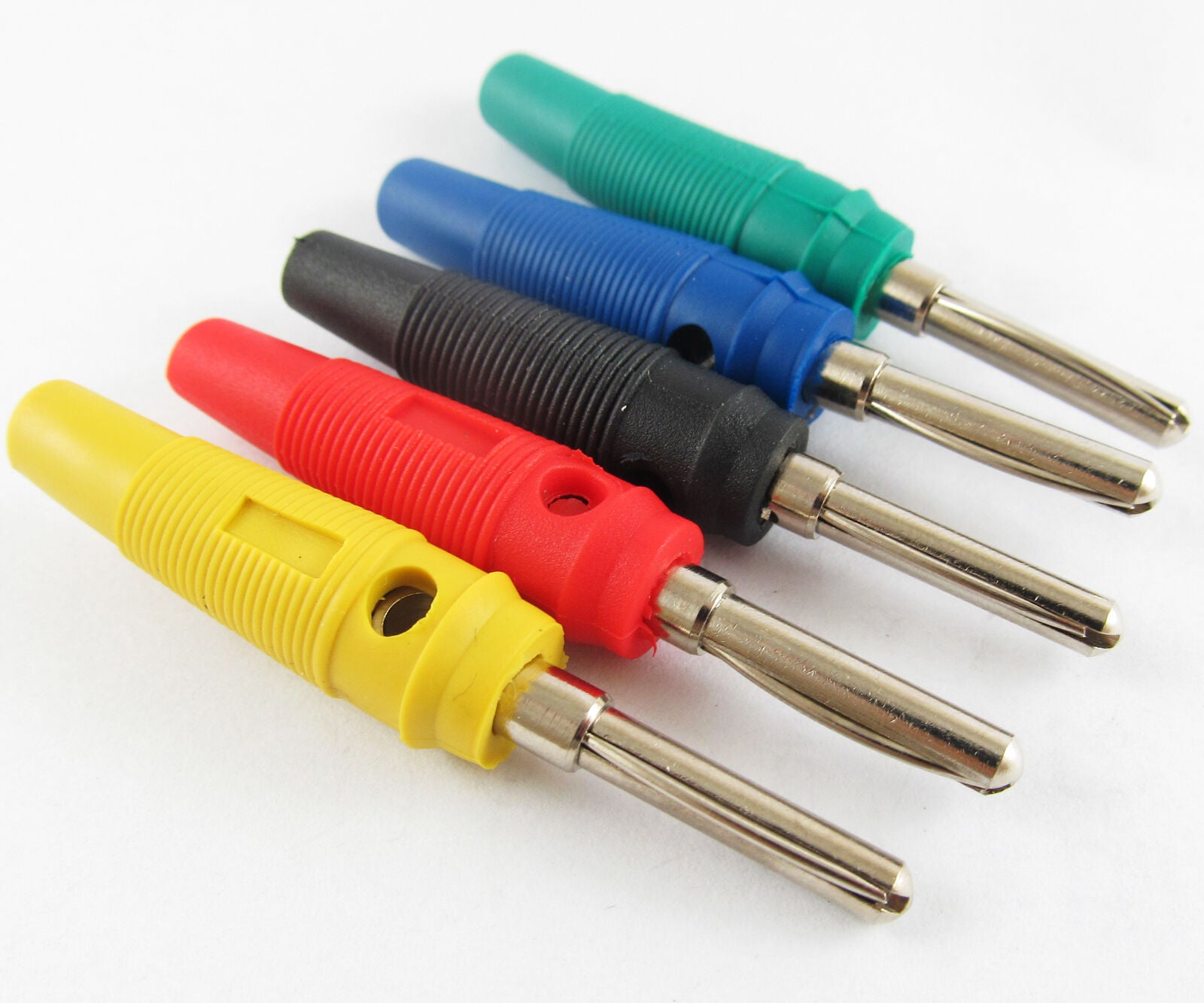 4sets 5 colors 4mm High quality Free Solder Brass Banana Plug Test Adapter