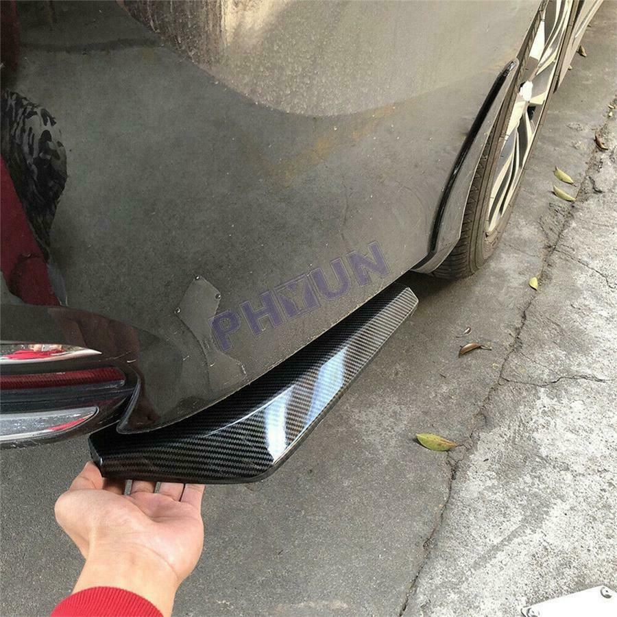 2x Car Rear Bumper Lip Splitter Protector Body Kit Carbon Fiber Look Universal