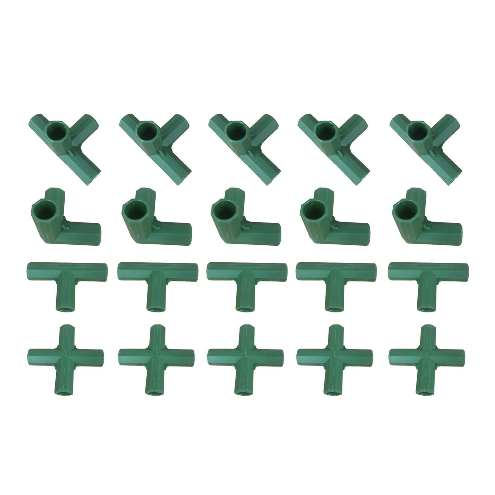 20x Durable Green Greenhouse Frame Connectors for Building Fittings Joints