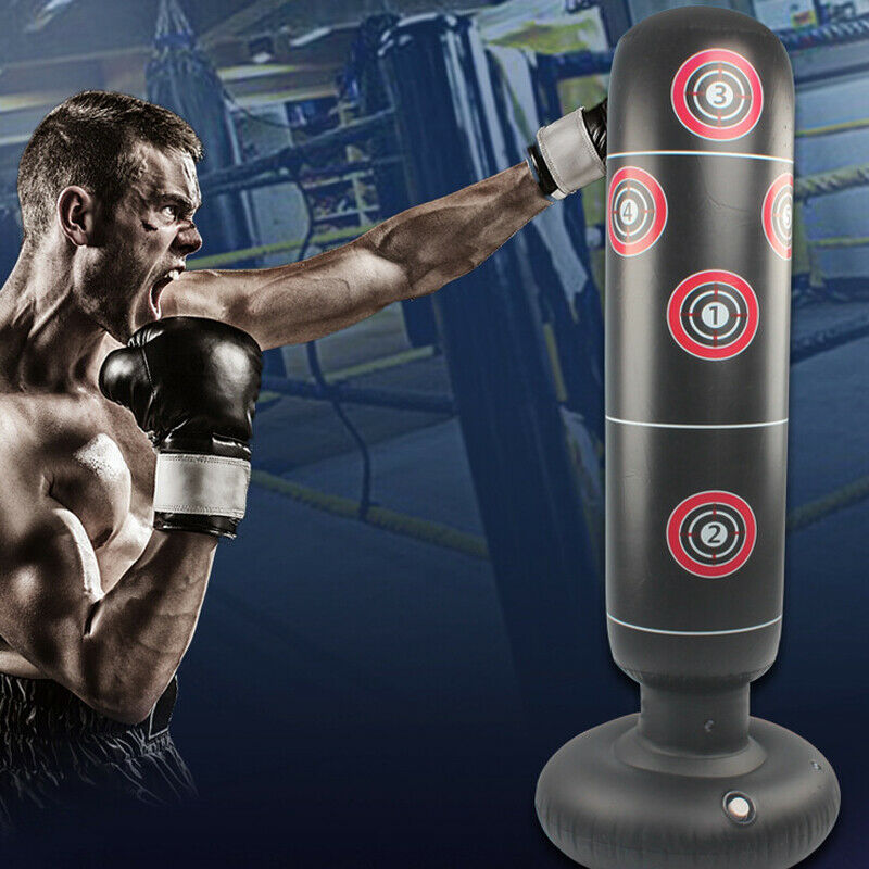 Gym Training Standing Punching Bag Inflatable Tumbler Sports Sandbags Column HN