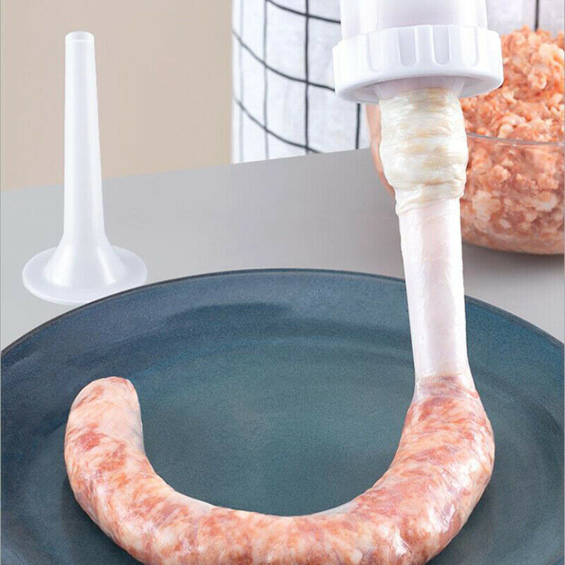 Manual Sausage Fillers Machine Salami Maker Meat Stuffer Press Nozzle Funnel  DF